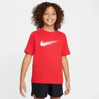 Nike Multi Big дитячі (для хлопчиків) Dri-FIT Short-Sleeve Top колір червоний