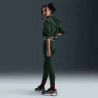 Nike Pro Fleece Big детские (Girls') Dri-FIT Full-Zip Толстовка с капюшоном цвет зеленый