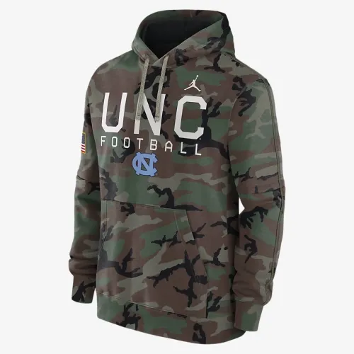 Nike North Carolina Tar Heels Military Appreciation Club Men’s Jordan Brand College Pullover Толстовка з капюшоном колір зелений