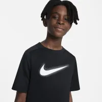 Nike Multi Big детские (для мальчиков) Dri-FIT Graphic тренировочные Top цвет черный