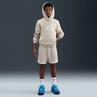 Nike A'ja Wilson Club Fleece Big дитячі Толстовка з капюшоном колір сірий