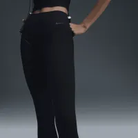 Nike Zenvy Rib женская Gentle-Support С высокой Талией 7/8 лосины цвет черный