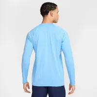 Nike мужские Heatheцвет красный Long-Sleeve Hydroguard Swim Shirt синий