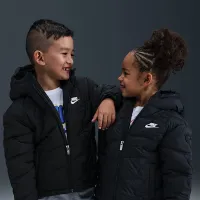 Nike Little дитячі Swoosh Quilted Puffer Куртка колір чорний