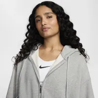 Nike Sportswear жіноча оверсайз Full-Zip French Terry Толстовка з капюшоном колір сірий