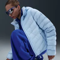 Nike Sportswear Windpuffer женская Therma-FIT Hooded Puffer синий