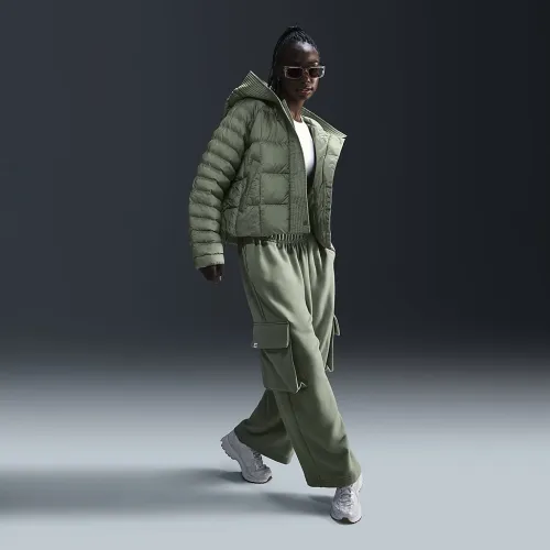 Nike Sportswear жіноча Low-Rise оверсайз French Terry Open-Hem Pants колір зелений