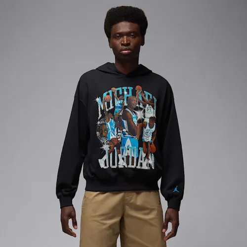 Nike Jordan Flight чоловічі оверсайз Pullover Толстовка з капюшоном колір чорний