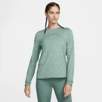 Nike Dri-FIT Swift Element UV женская Crew-Neck Running Top цвет зеленый