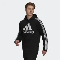 Кофта/футболка adidas Essentials Fleece 3-Stripes Logo Толстовка з капюшоном H14641 - Чорна