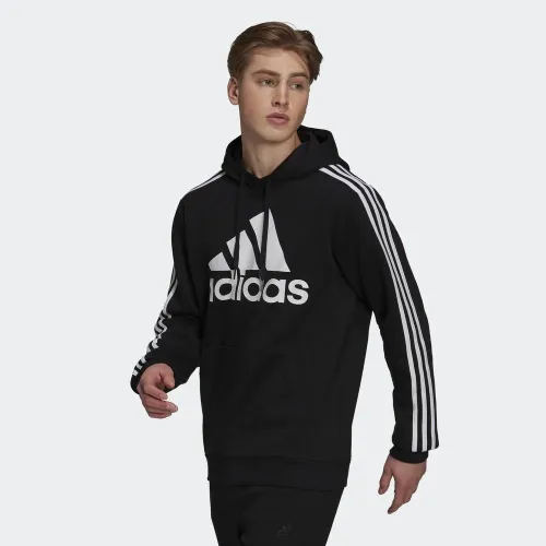 Кофта/футболка adidas Essentials Fleece 3-Stripes Logo Толстовка з капюшоном H14641 - Чорна