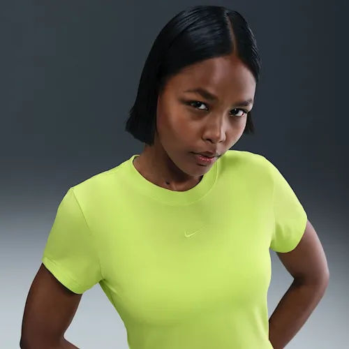 Nike Sportswear Chill Knit жіноча Cropped футболка колір зелений