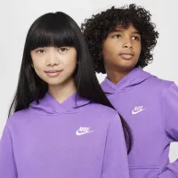Nike Sportswear Club Fleece Big детские Pullover Толстовка с капюшоном цвет фиолетовый