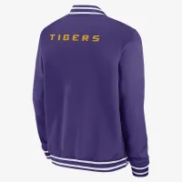 LSU Tigers Sideline мужские Nike College Full-Zip Bomber Куртка цвет фиолетовый