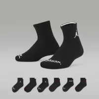 Nike Jordan Legend Big дитячі Ankle шкарпетки (6 пар) колір чорний