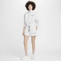 Nike Sportswear Phoenix Fleece жіноча З високою талією шорти колір коричневий