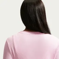 Nike Sportswear женская Tight Long-Sleeve Ribbed футболка Pink