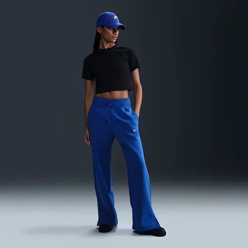 Nike Sportswear Phoenix Fleece женская С высокой Талией Wide-Leg Sweatpants синий