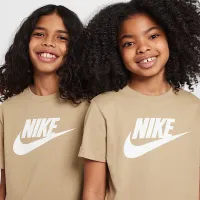 Nike Sportswear Big детские футболка цвет коричневый