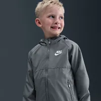 Nike Little дитячі Paneled Windbreaker колір сірий