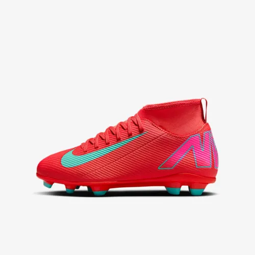 Nike Jr. Mercurial Superfly 10 Club Little/Big детские MG High-Top футбольные бутсы цвет красный