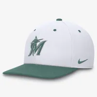 Miami Marlins Bicoastal 2-Tone Pro чоловічі Nike Dri-FIT MLB Adjustable Hat колір білий