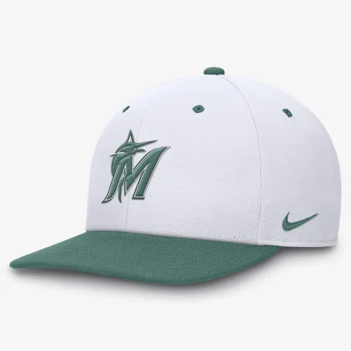 Miami Marlins Bicoastal 2-Tone Pro чоловічі Nike Dri-FIT MLB Adjustable Hat колір білий