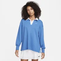 Nike Sportswear Essential жіноча оверсайз Long-Sleeve Polo блакитний