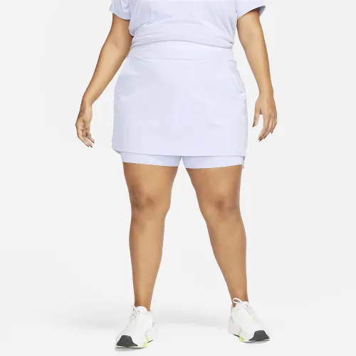 Nike Dri-FIT Bliss жіноча Mid-Rise тренувальні Skort (великі розміри) колір фіолетовий