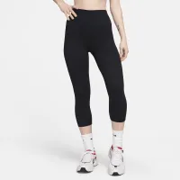 Nike One женская С высокой Талией Crop лосины цвет черный