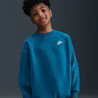 Nike Sportswear Club Fleece Big детские оверсайз свитшот синий