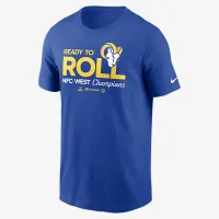 Los Angeles Rams 2024 NFC West Champions Trophy Collection чоловічі Nike NFL футболка блакитний