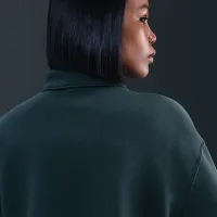 Nike Sportswear Phoenix Fleece женская Loose Collaцвет красный Pull-Over Top цвет зеленый