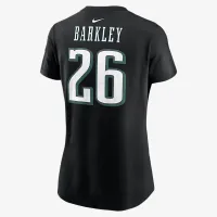 Saquon Barkley Philadelphia Eagles Super Bowl LIX женская Nike NFL футболка цвет черный