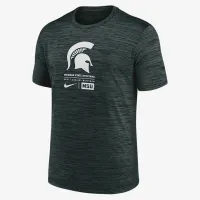 Michigan State Spartans Campus Center Block Velocity мужские Nike Dri-FIT College футболка цвет зеленый