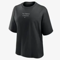 Nike женская Gymnastics Short-Sleeve Boxy футболка цвет черный