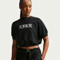 Nike Sportswear жіноча Loose Short-Sleeve French Terry Crew-Neck світшот колір чорний