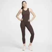 Nike One Fitted женская Dri-FIT Strappy Cropped Tank Top цвет коричневый