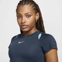 NikeCourt Advantage жіноча Dri-FIT Short-Sleeve Tennis Top блакитний