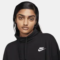 Nike Sportswear Club Fleece жіноча оверсайз Mock-Neck світшот колір чорний
