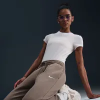 Nike Sportswear Phoenix Fleece женская Mid-Rise Sweatpants цвет коричневый