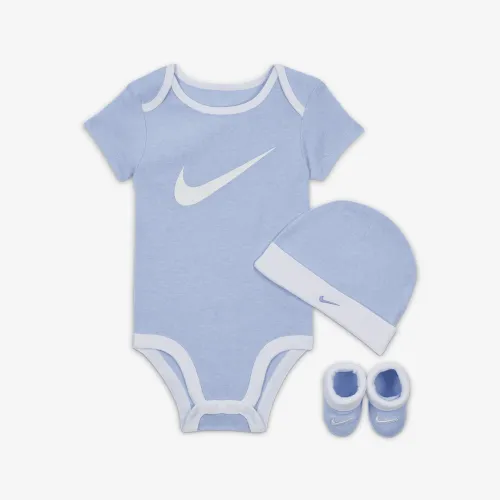 Nike Baby (6-12M) Bodysuit, Hat and Booties Box комплект блакитний