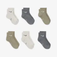 Nike Dri-FIT Performance Basics Little детские Ankle носки (6 пары) цвет серый