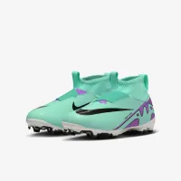 Nike Jr. Mercurial Superfly 9 Academy Little/Big детские Multi-Ground High-Top футбольные бутсы цвет зеленый