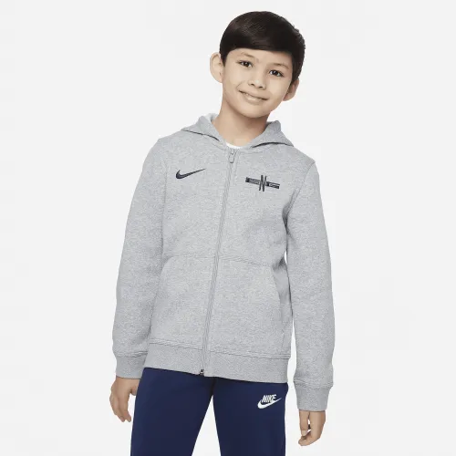 England National Team Club Big детские Nike Soccer Full-Zip Толстовка с капюшоном цвет серый