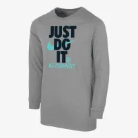 Kansas City Current Big детские (для мальчиков) Nike Soccer Long-Sleeve футболка цвет серый