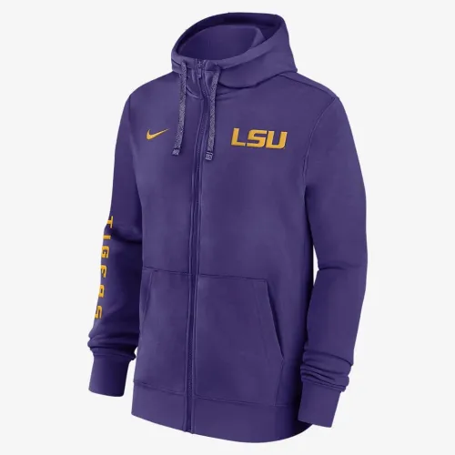 LSU Tigers Sideline Team Issue чоловічі Nike College Full-Zip Толстовка з капюшоном колір фіолетовий