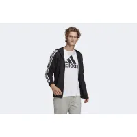 Кофта/футболка adidas Essentials French Terry 3-Stripes Full Zip Толстовка з капюшоном GK9032 - Чорна