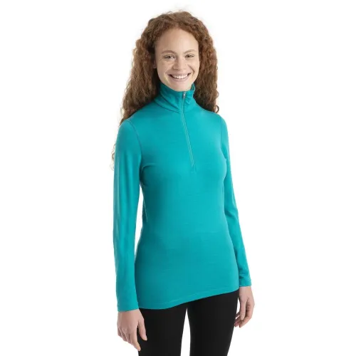 Кофта/футболка Icebreaker Merino 200 Oasis Long Sleeve Half Zip Thermal 1043808611 - зеленая