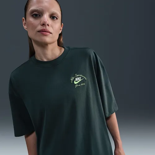 Nike Sportswear жіноча оверсайз футболка колір зелений